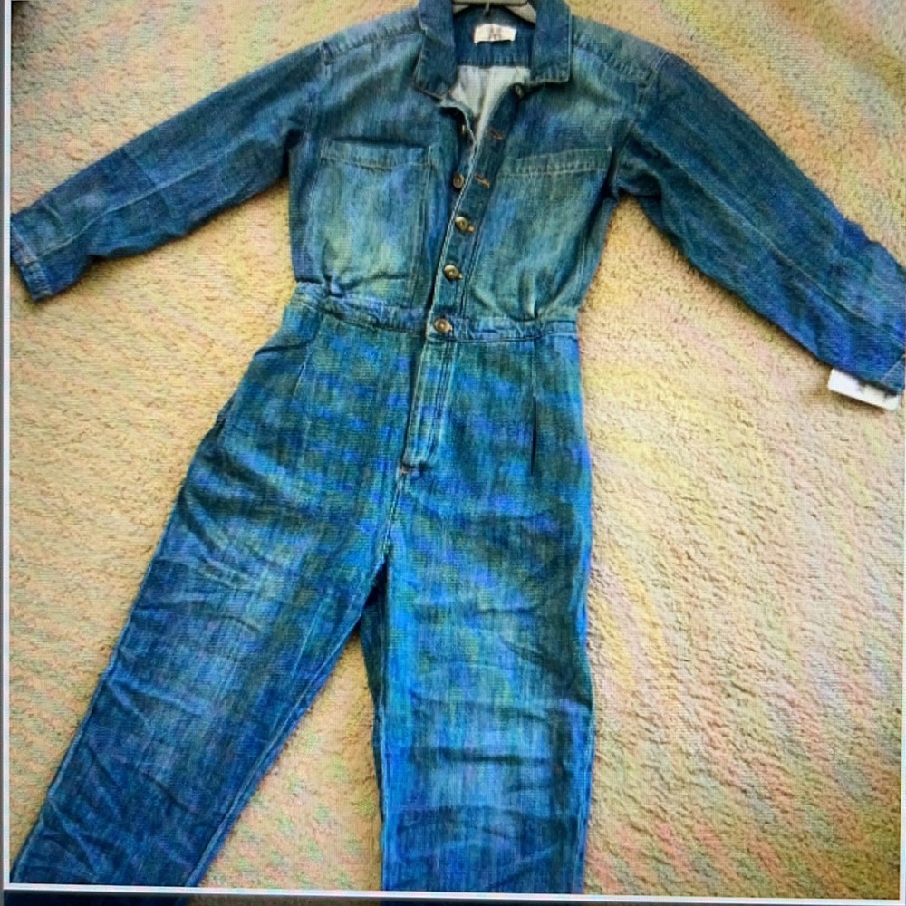Free People Madrid Denim Coverall Size: S & M - Picture 8 of 9